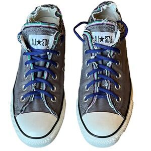 Converse All Star Five-Tongue Raw Edge Gray Purple Womens 9 UK 7‎ EU 40